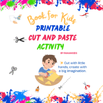 printable book for kids and children cut paste learn days months nombers