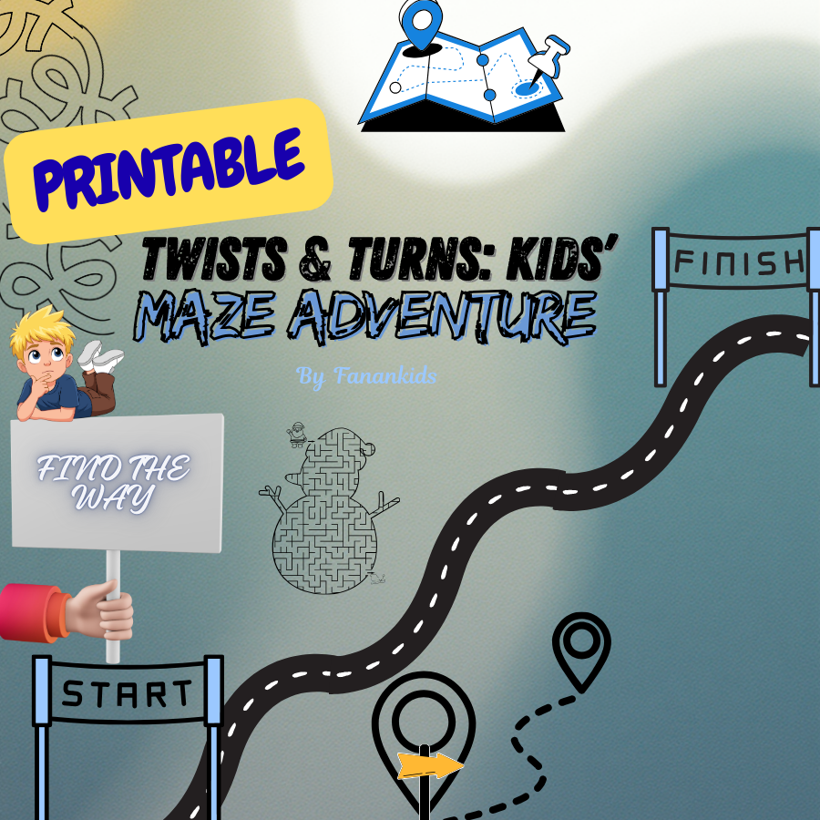 Twists & Turns: Kids’ Maze Adventure – Printable Maze Games for Focus ...